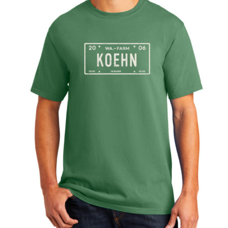 Koehn Family Farm License To Farm Tee. For God. For Neighbor. For Love.